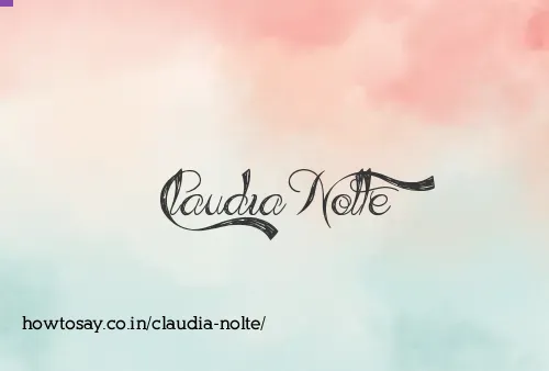 Claudia Nolte
