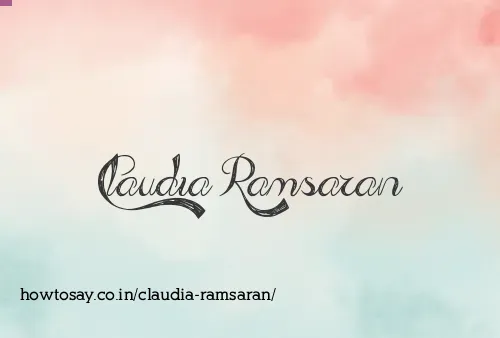 Claudia Ramsaran