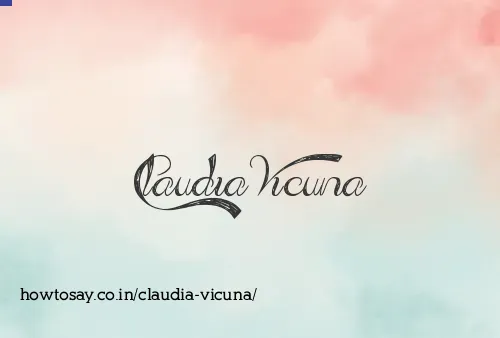 Claudia Vicuna