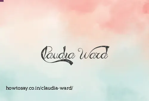 Claudia Ward