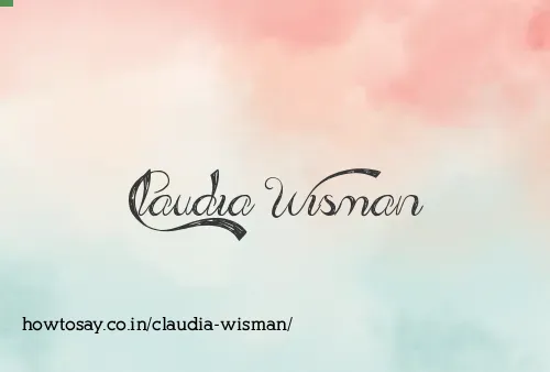 Claudia Wisman