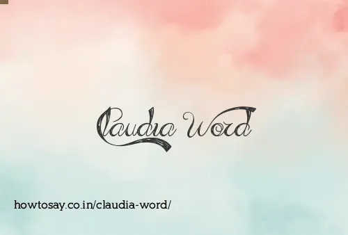 Claudia Word
