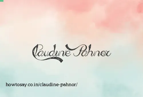 Claudine Pahnor