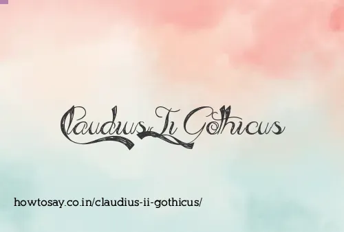 Claudius Ii Gothicus
