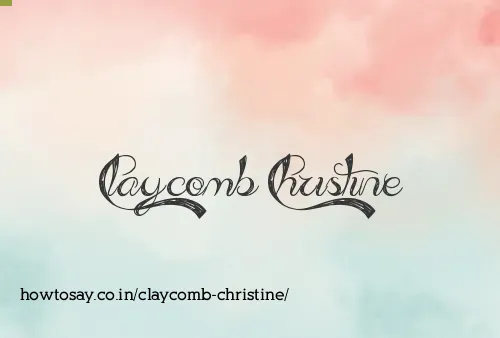 Claycomb Christine