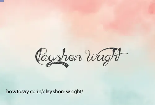 Clayshon Wright
