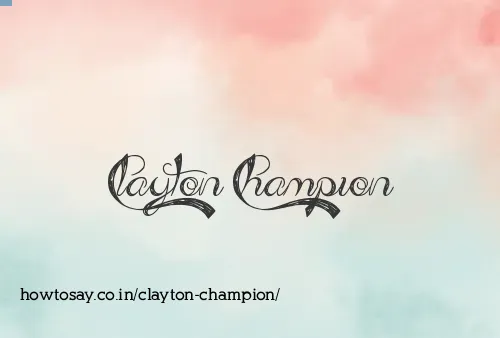 Clayton Champion