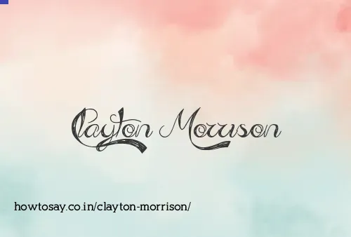 Clayton Morrison