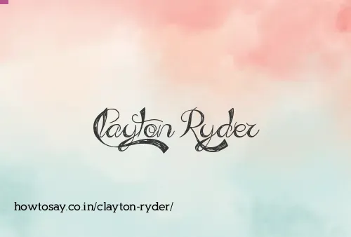 Clayton Ryder