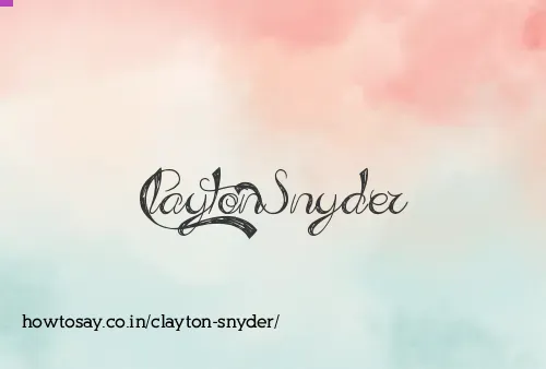 Clayton Snyder