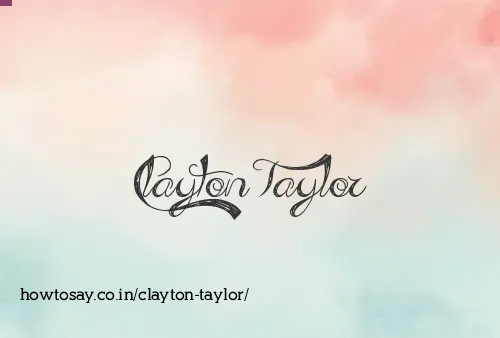 Clayton Taylor
