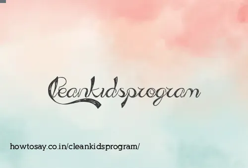 Cleankidsprogram