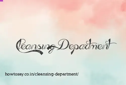 Cleansing Department
