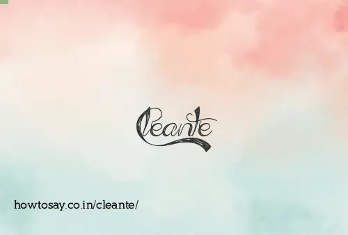 Cleante