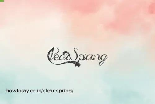 Clear Spring