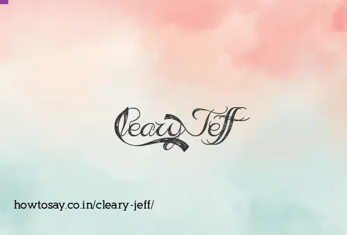 Cleary Jeff
