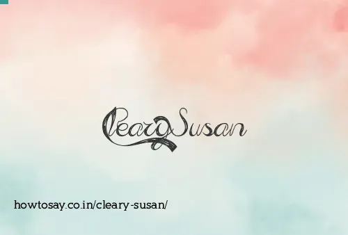 Cleary Susan