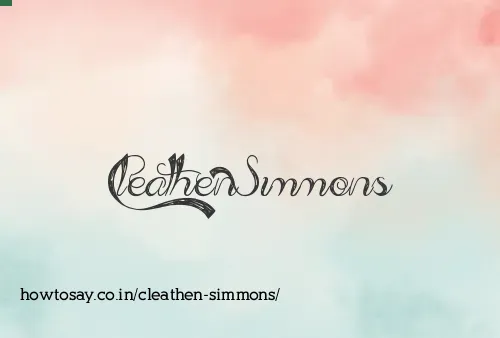 Cleathen Simmons