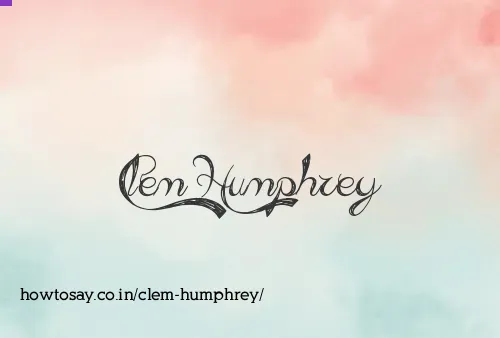 Clem Humphrey
