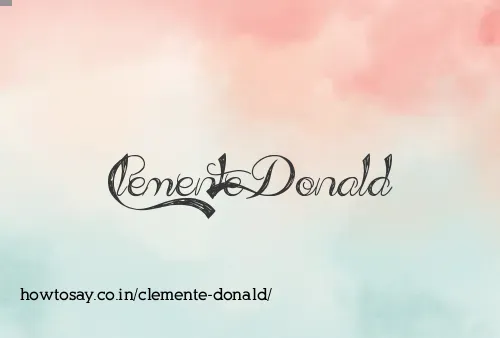 Clemente Donald