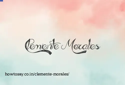 Clemente Morales