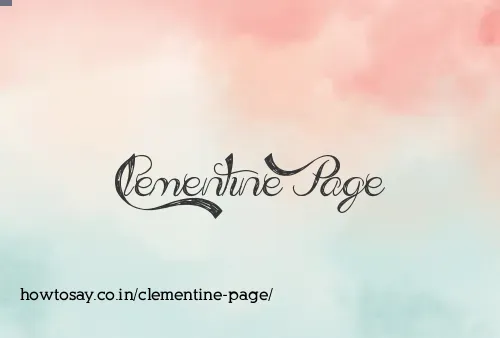 Clementine Page