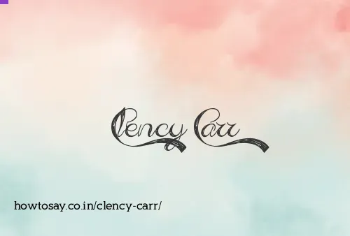 Clency Carr