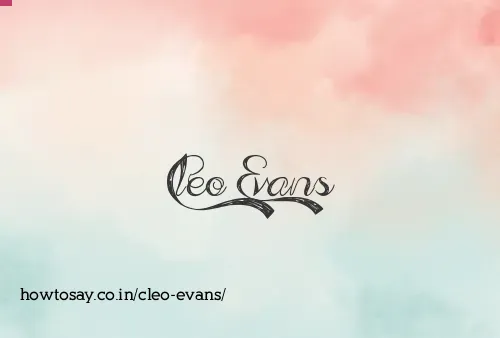 Cleo Evans