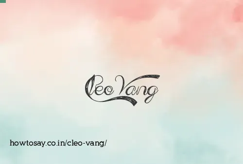 Cleo Vang