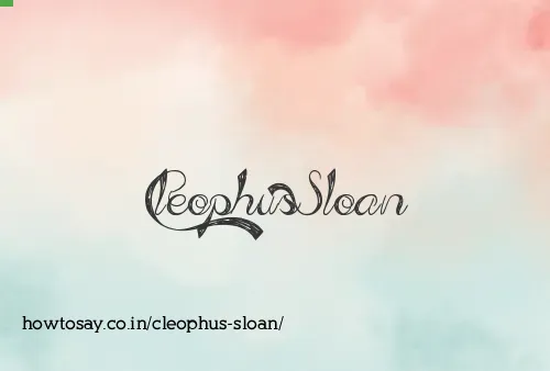 Cleophus Sloan