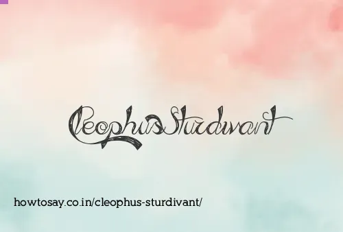 Cleophus Sturdivant