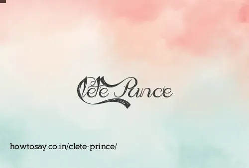 Clete Prince