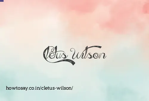 Cletus Wilson