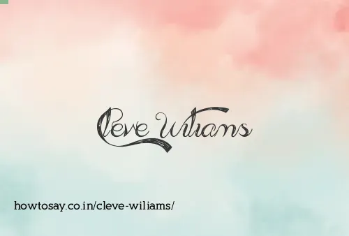 Cleve Wiliams