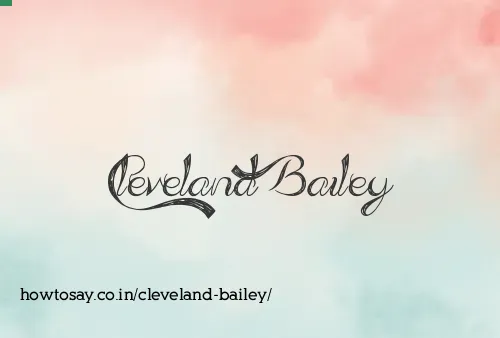Cleveland Bailey