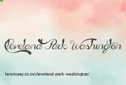 Cleveland Park Washington