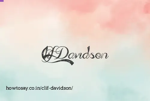 Clif Davidson
