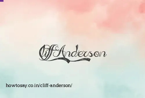 Cliff Anderson