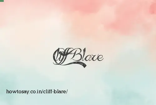 Cliff Blare