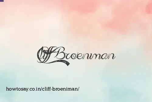 Cliff Broeniman