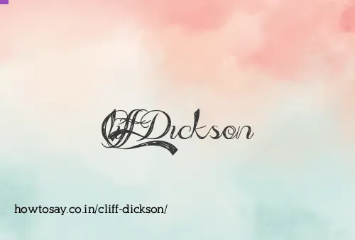 Cliff Dickson
