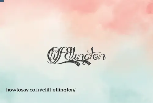 Cliff Ellington