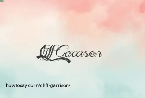 Cliff Garrison