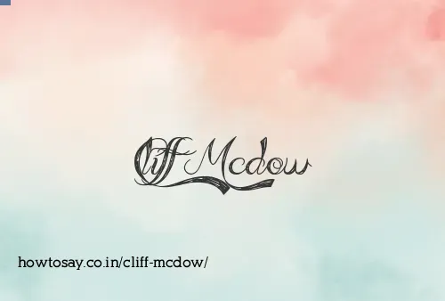Cliff Mcdow
