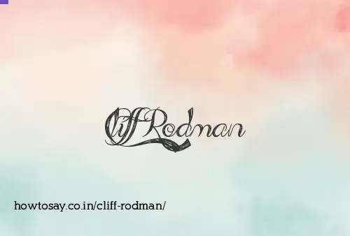 Cliff Rodman