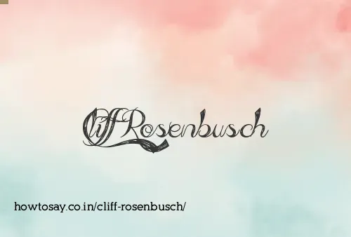Cliff Rosenbusch