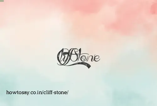 Cliff Stone