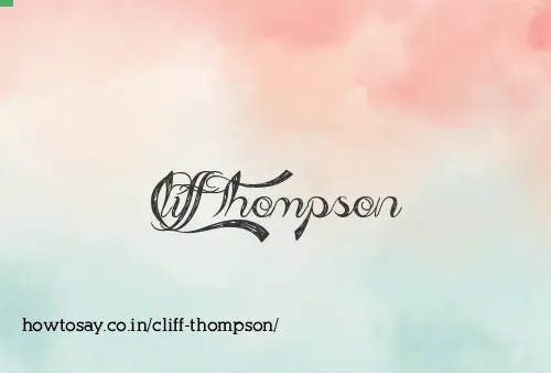 Cliff Thompson