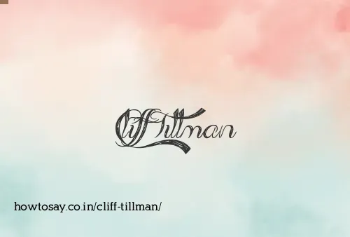 Cliff Tillman