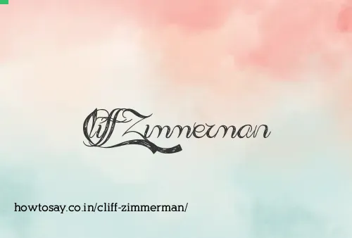 Cliff Zimmerman